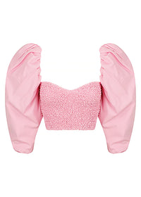 SWF Puff Crop Top in Rouge