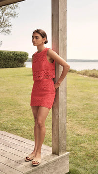 Saylor Samia Crochet Set in Poppy