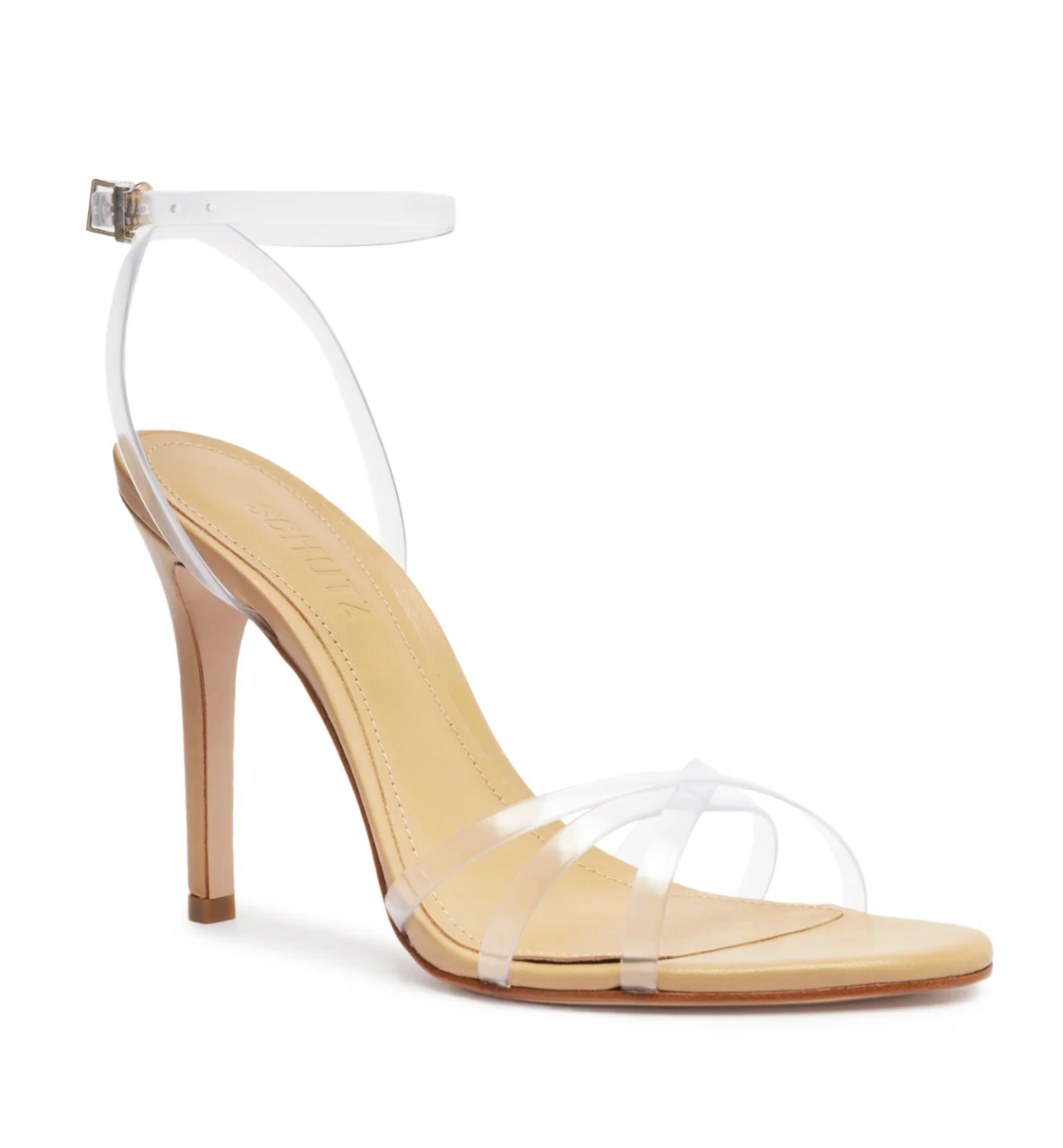 Schutz Amelia Deluxe Nappa Sandal in Nude