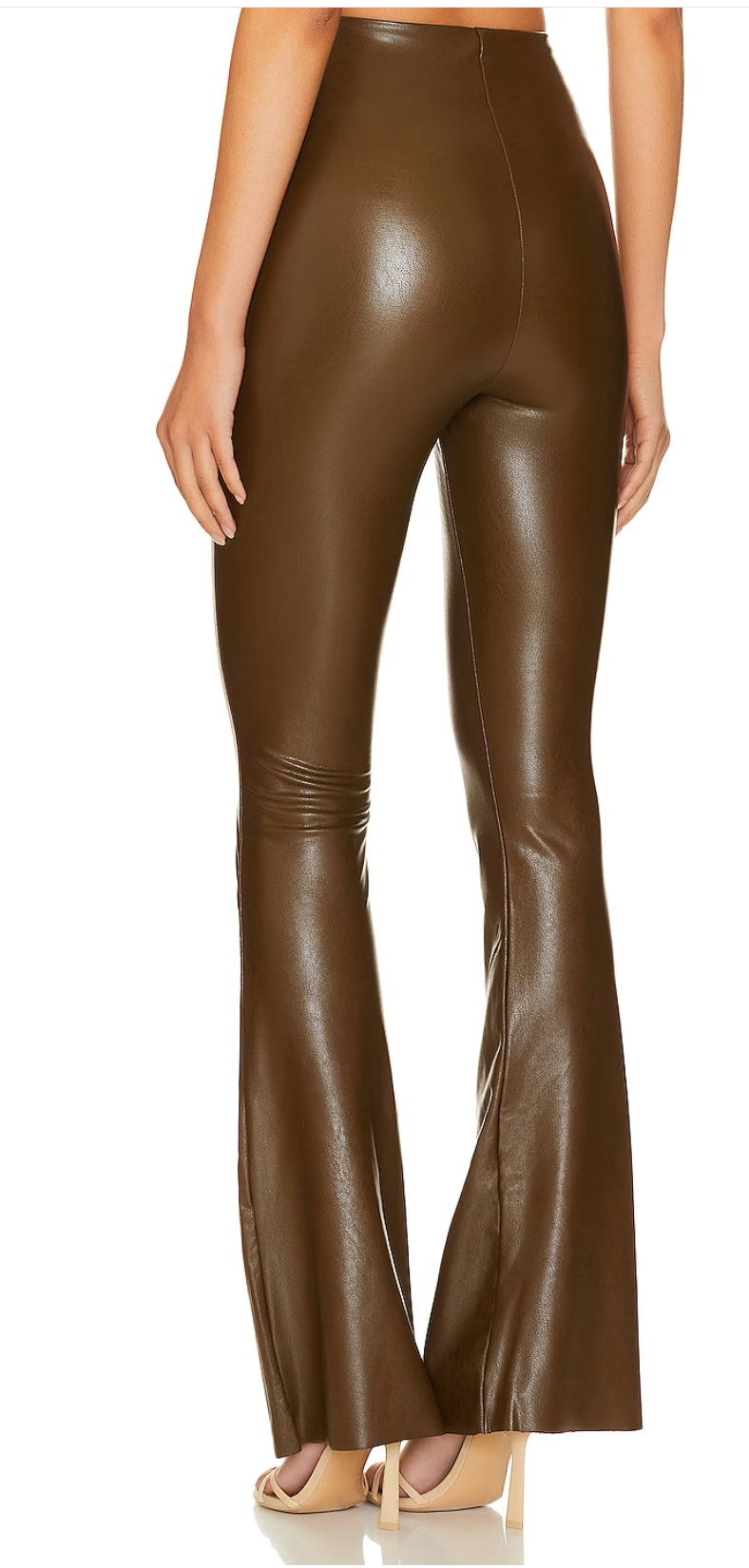 Commando Faux Leather High Waisted Flare Legging in Cadet