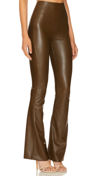 Commando Faux Leather High Waisted Flare Legging in Cadet