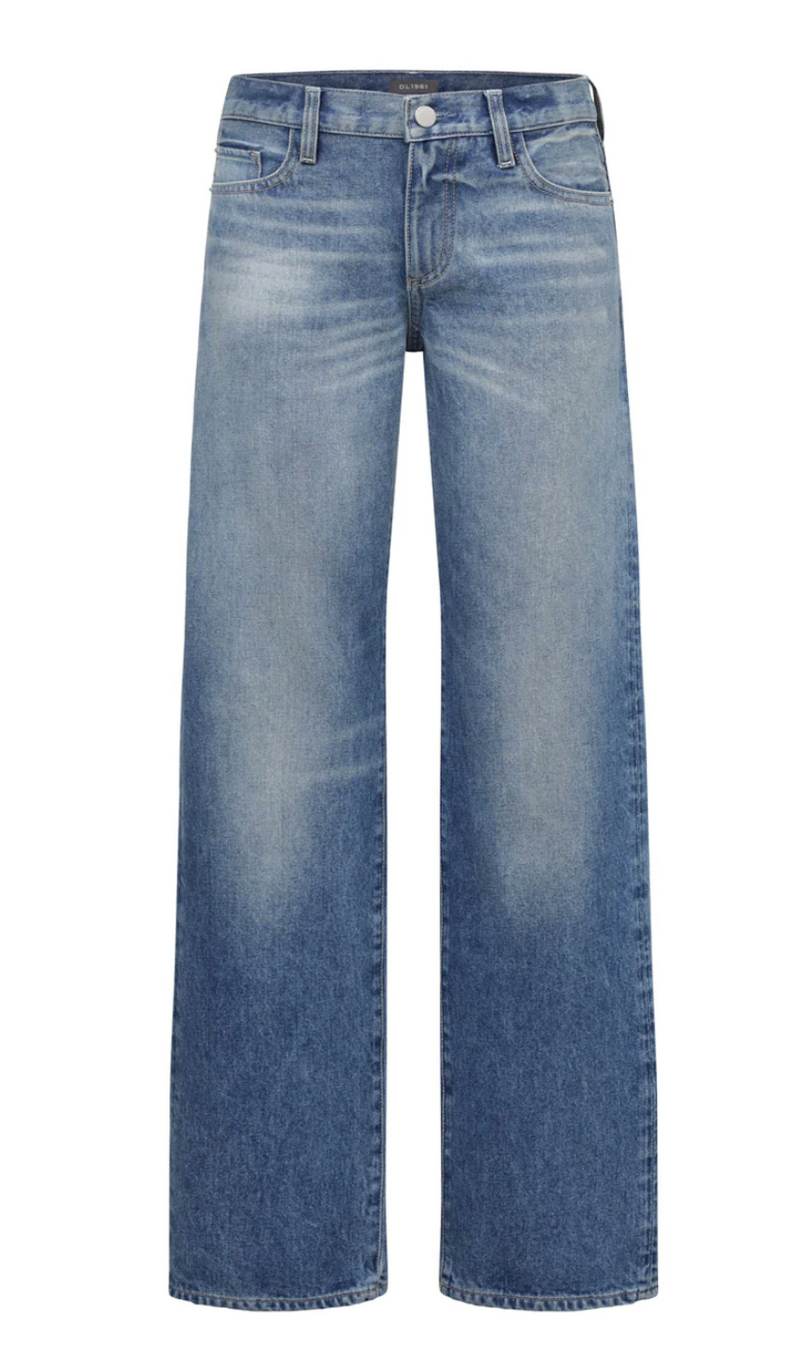 DL1961 Denim Hepburn Wide Leg High Rise Vintage 32" in East Lake