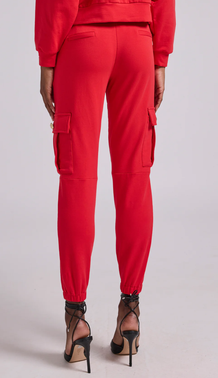 Generation Love Misha Cargo Sweatpants in Red