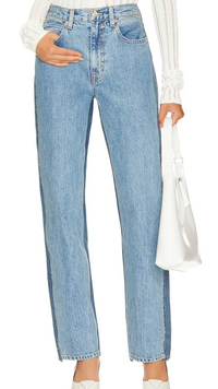 SLVRLAKE Denim High Waisted Reworked Panel London in Great Divide