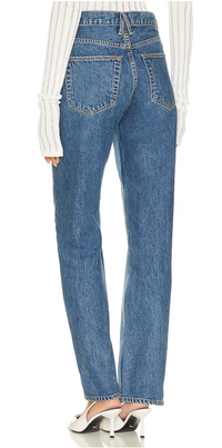 SLVRLAKE Denim High Waisted Reworked Panel London in Great Divide