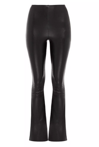 Commando Faux Leather High Waisted Flare Legging in Black