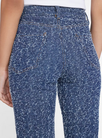 Frame Denim Atelier Le Jane Ultra High Rise Straight in Indigo Boucle