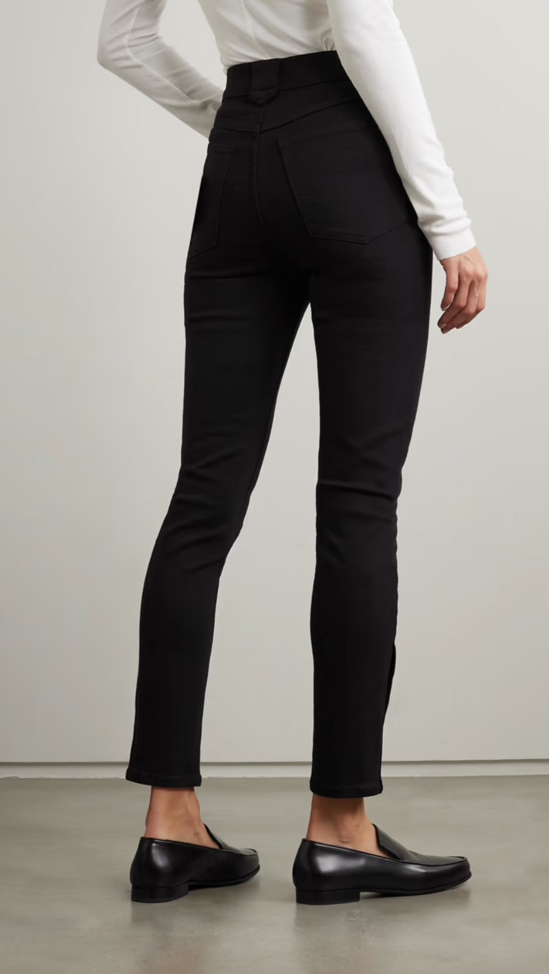 Frame Denim The Snapped Denim Legging in Black