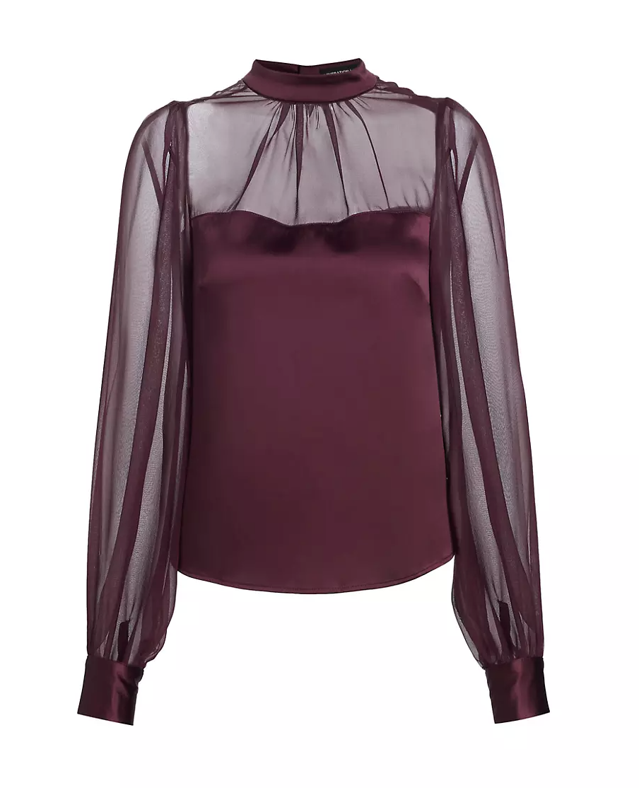 Generation Love Agnes Long Sleeve Top in Bordeaux