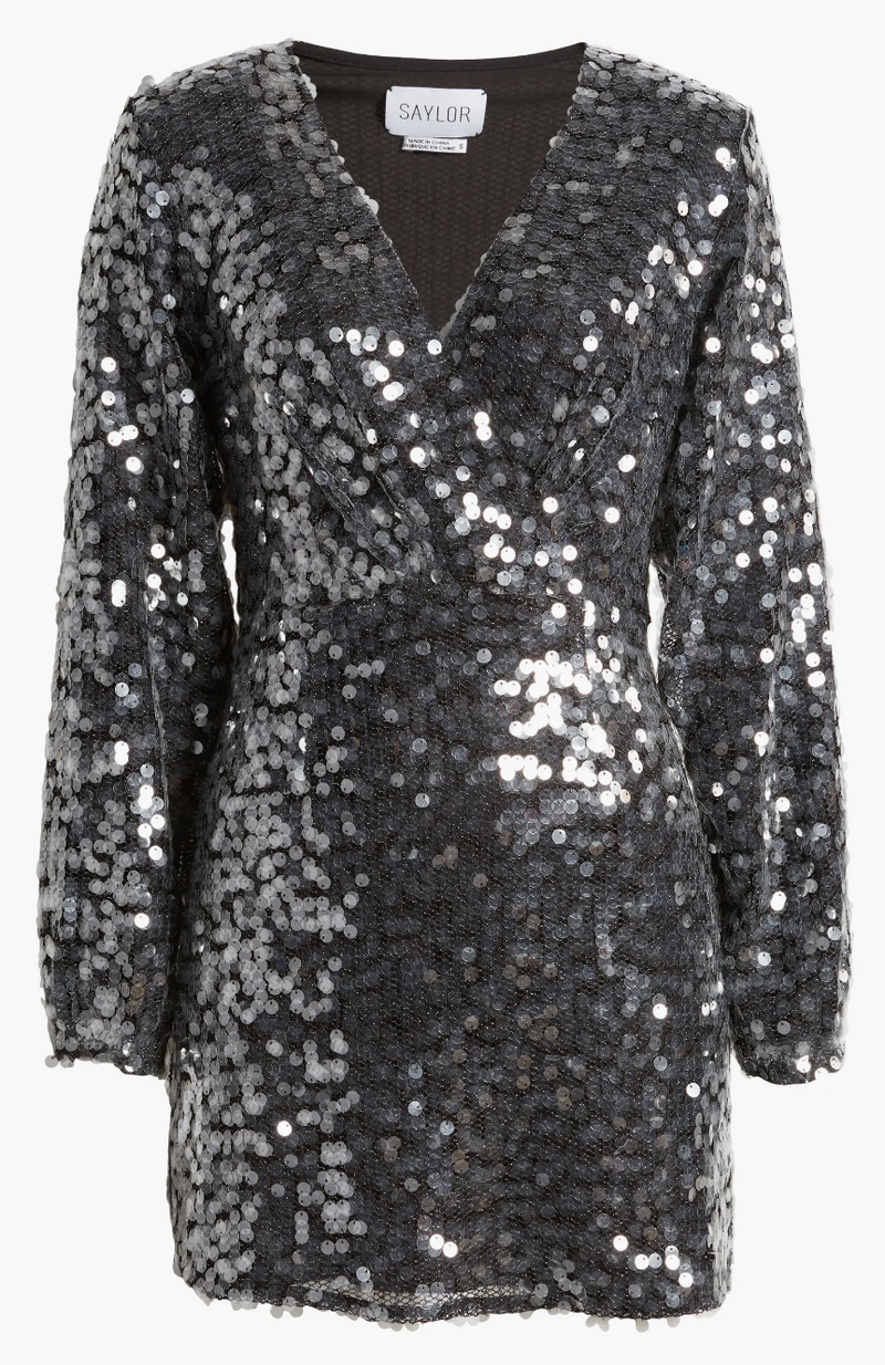 Pewter sequin dress online