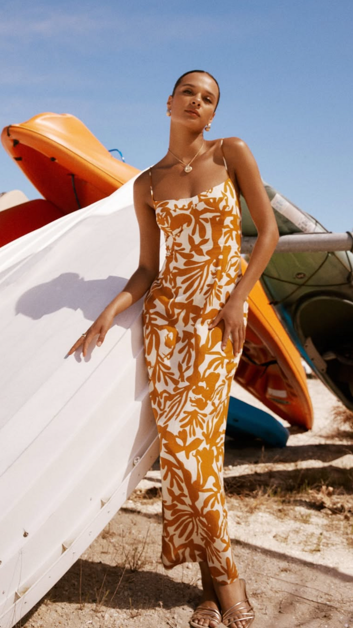 Amanda Uprichard Lawrence Maxi Dress in Botticelli Print