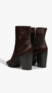 Schutz Mikki Calf Hair Block Bootie in New Bison