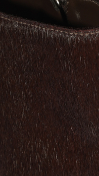 Schutz Mikki Calf Hair Block Bootie in New Bison