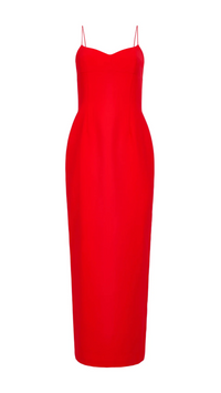 Amanda Uprichard Lawrence Maxi Dress in Crimson
