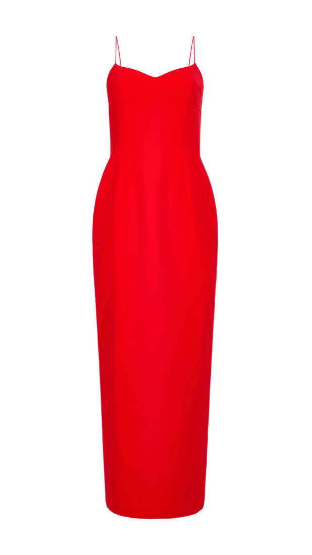 Amanda Uprichard Lawrence Maxi Dress in Crimson