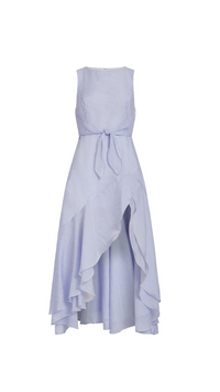 Amanda Uprichard Casella Maxi Dress in Blue/White Stripe