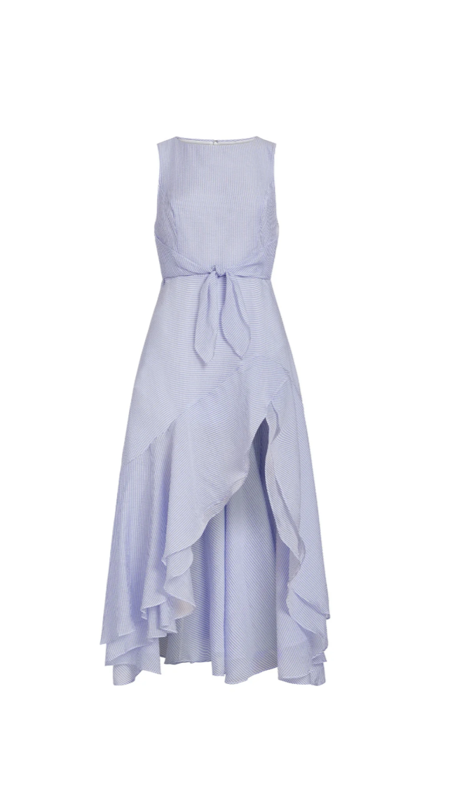 Amanda Uprichard Casella Maxi Dress in Blue/White Stripe