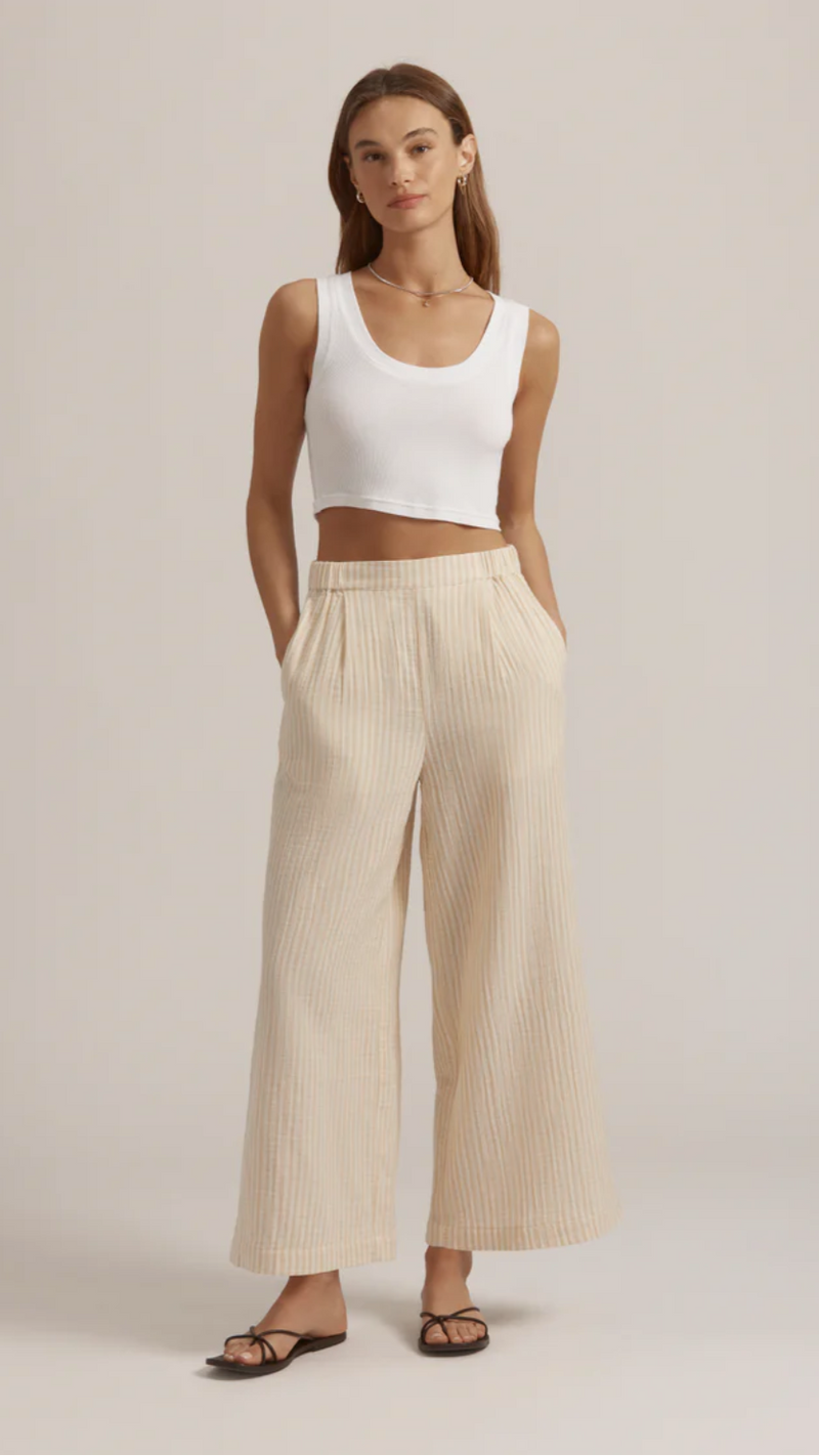 Favorite Daughter The Beach Walk Pant in Sand Stripe