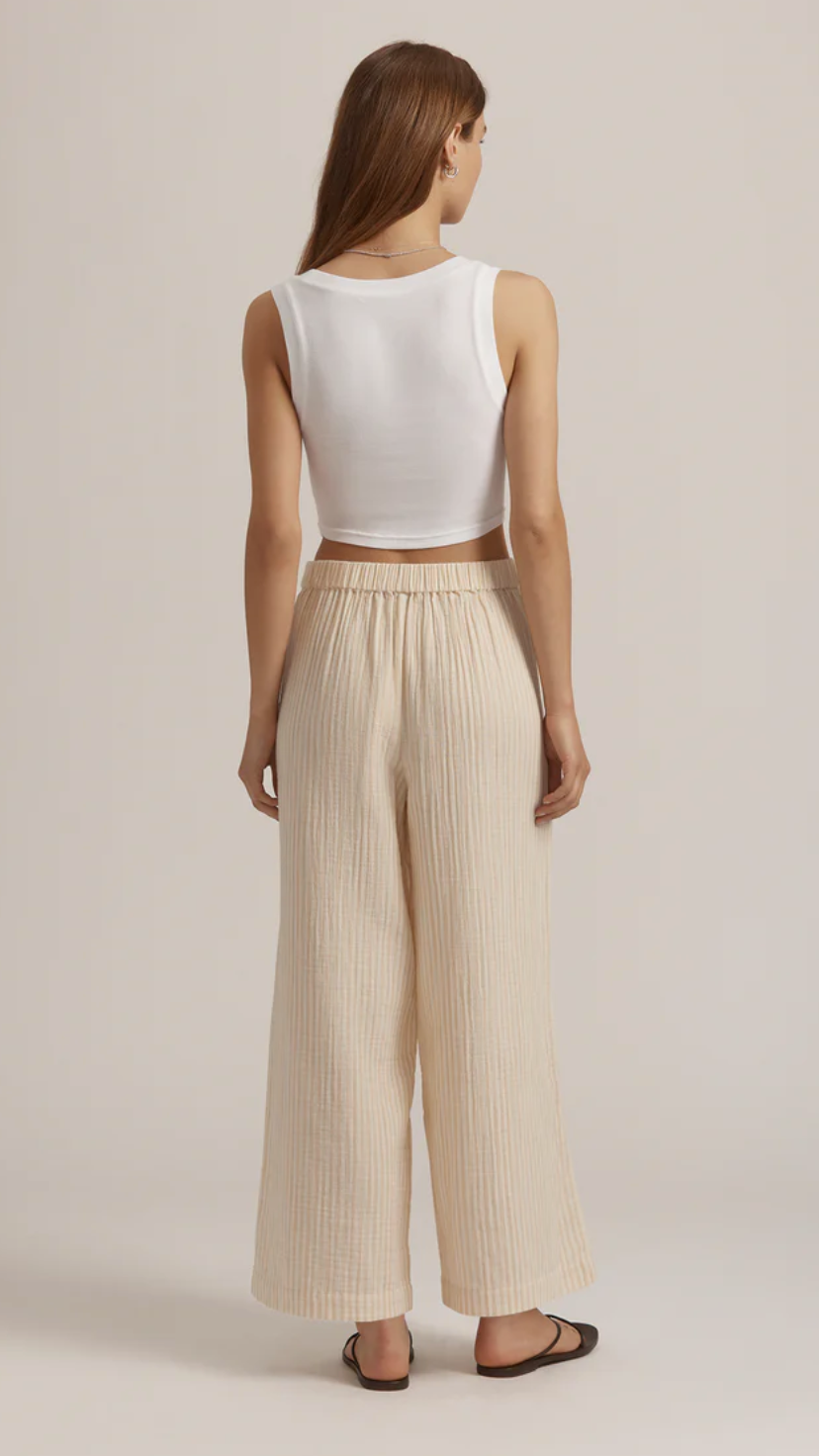 Favorite Daughter The Beach Walk Pant in Sand Stripe