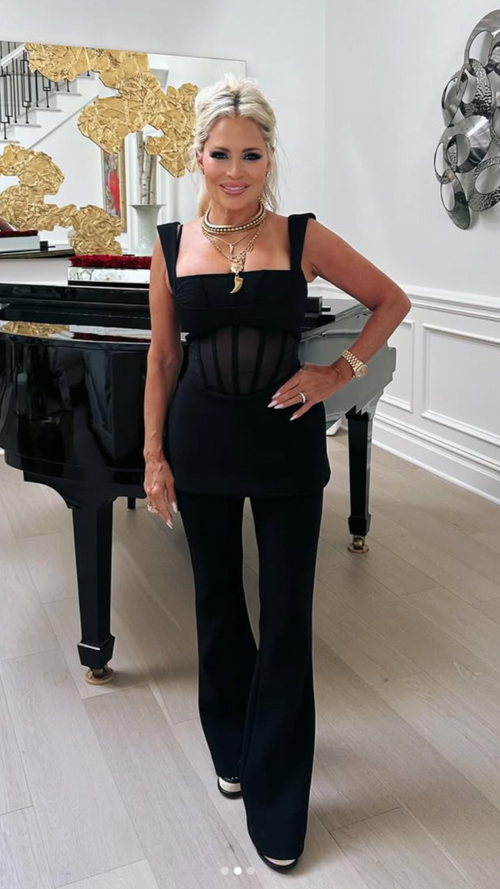 Misha The Ines Bonded Jumpsuit in Black
