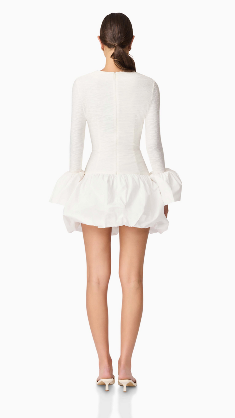 Elliatt Theodora Long Sleeve Mini Dress in Ivory