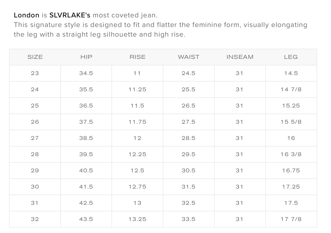 SLVRLAKE London High Rise Straight in Heartache
