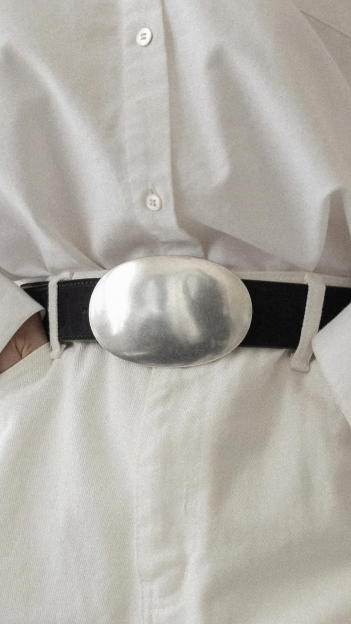 B-Low The Belt Myra Nubuck Belt in Black/Silver