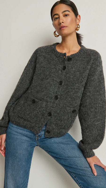 Nation LTD Tessa Cardigan in Heather Charcoal
