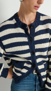 Nation LTD Tessa Cardigan in Marine Stripe