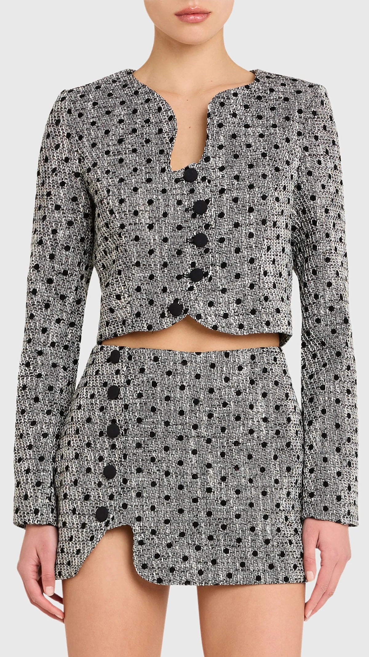 Amanda Uprichard Puzzle Jacket in Black/White