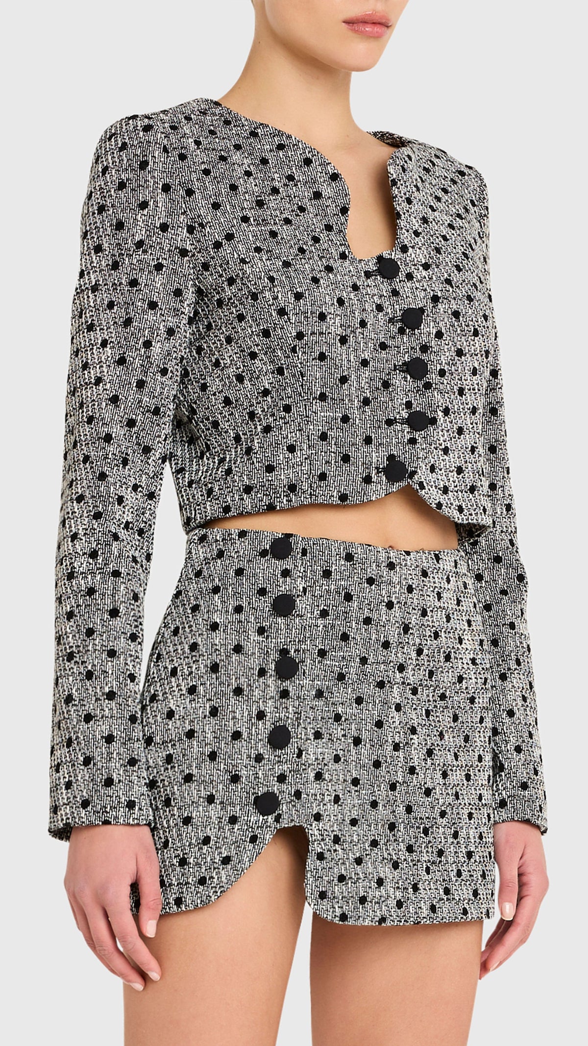 Amanda Uprichard Puzzle Jacket in Black/White