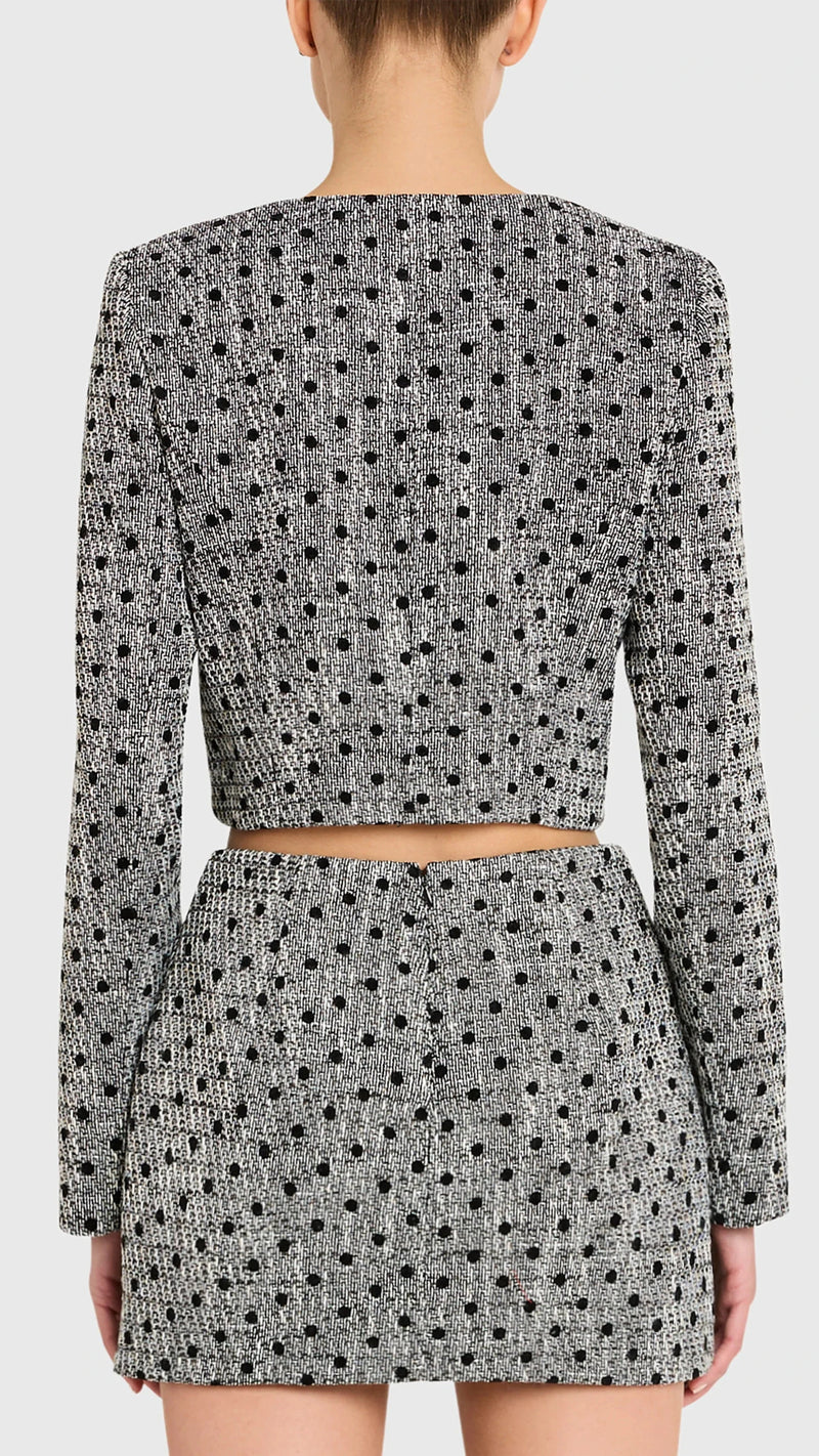 Amanda Uprichard Puzzle Jacket in Black/White