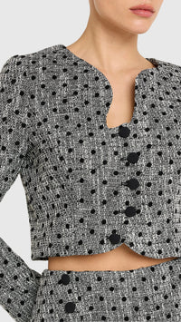 Amanda Uprichard Puzzle Jacket in Black/White