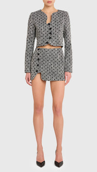 Amanda Uprichard Puzzle Jacket in Black/White