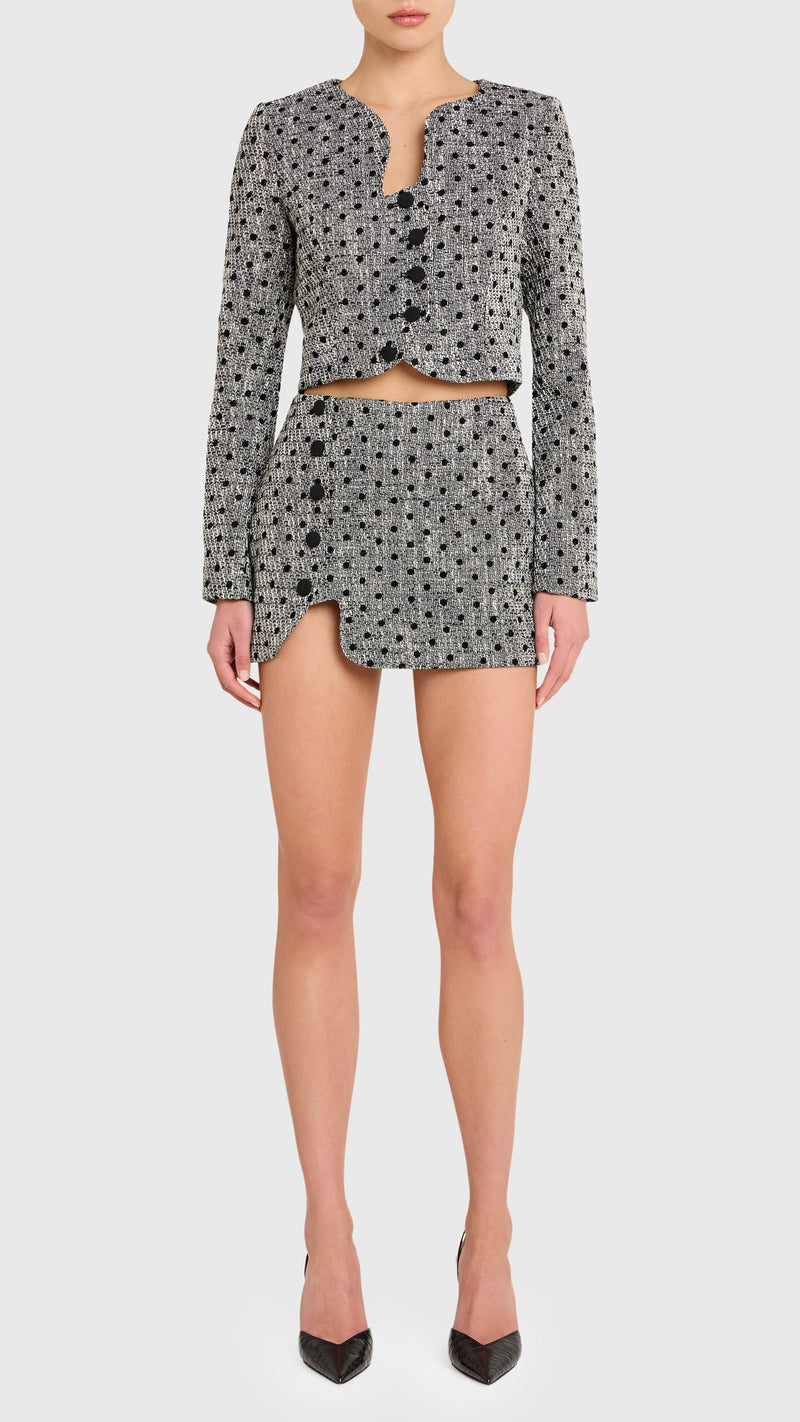 Amanda Uprichard Puzzle Jacket in Black/White