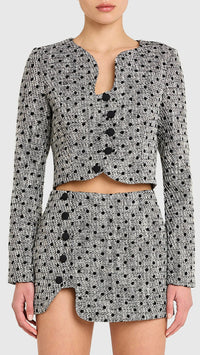 Amanda Uprichard Puzzle Skort in Black/White