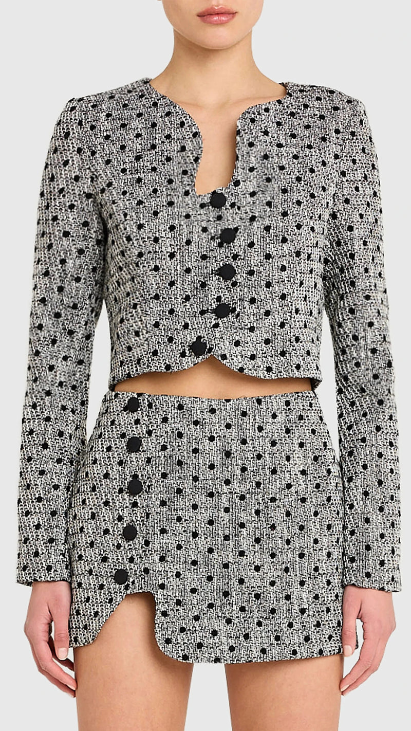 Amanda Uprichard Puzzle Skort in Black/White
