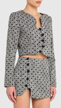 Amanda Uprichard Puzzle Skort in Black/White