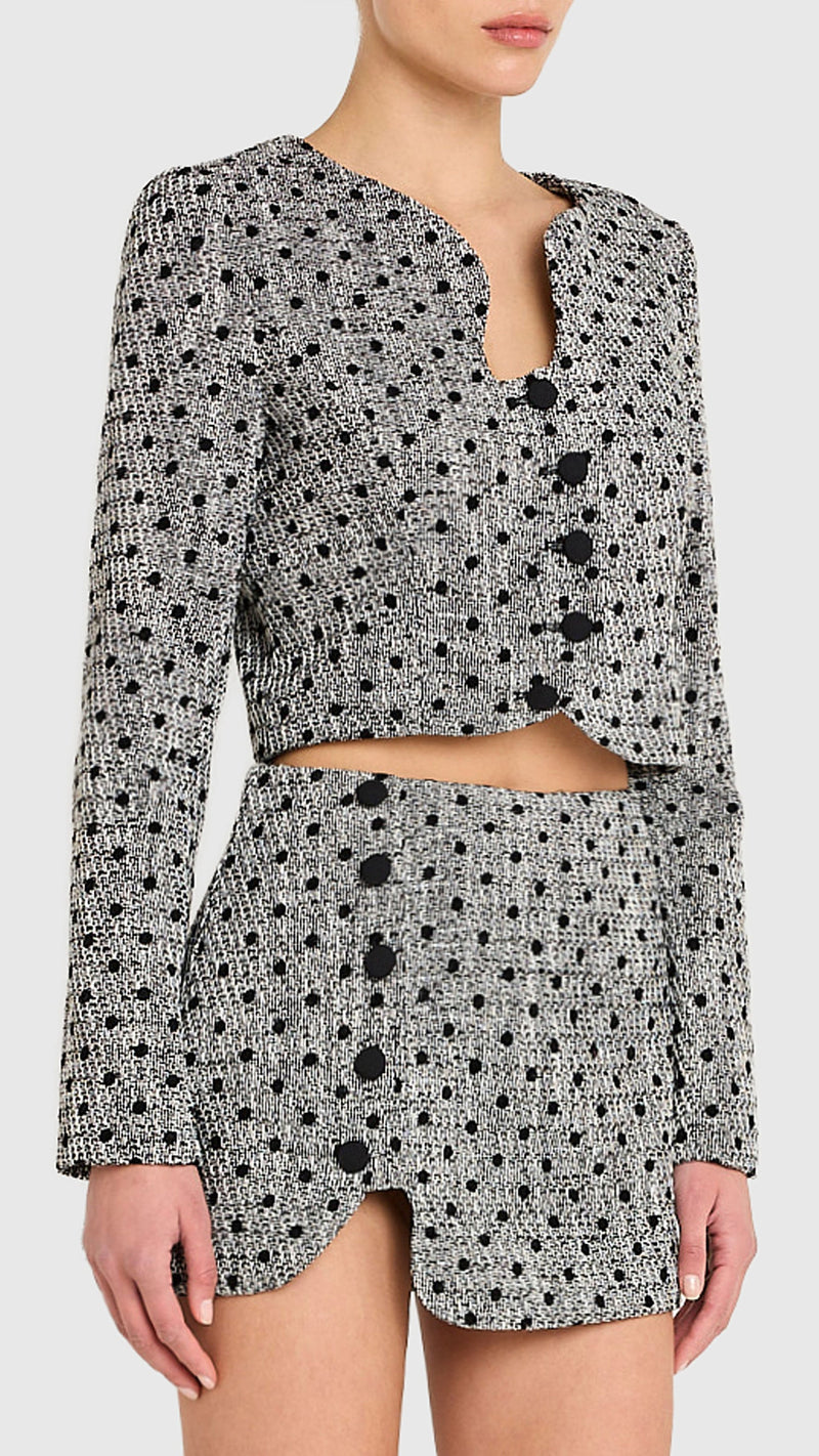 Amanda Uprichard Puzzle Skort in Black/White