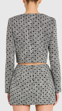 Amanda Uprichard Puzzle Skort in Black/White