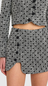Amanda Uprichard Puzzle Skort in Black/White