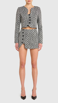 Amanda Uprichard Puzzle Skort in Black/White