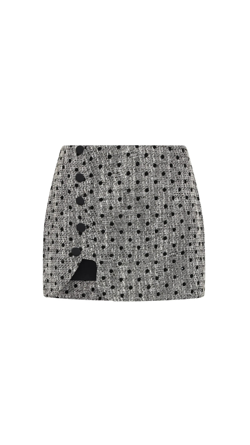 Amanda Uprichard Puzzle Skort in Black/White