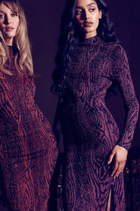 Misa Clara Long Sleeve Knit Top in Plum