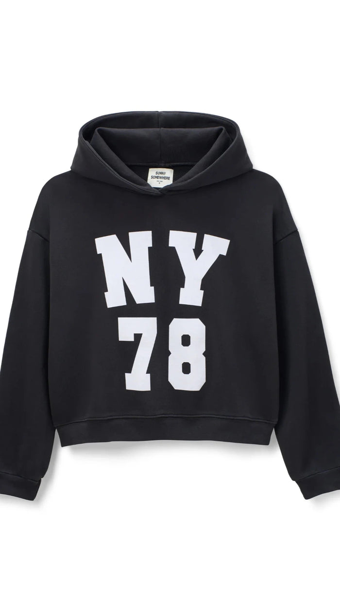 Sunny Somewhere Classic Hoodie NY 78 in Faded Black