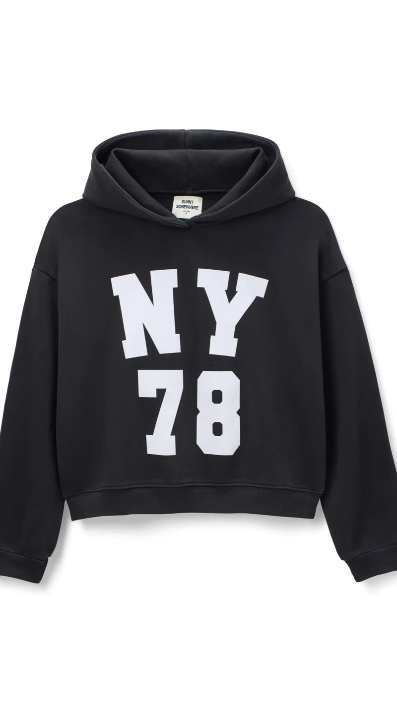 Sunny Somewhere Classic Hoodie NY 78 in Faded Black