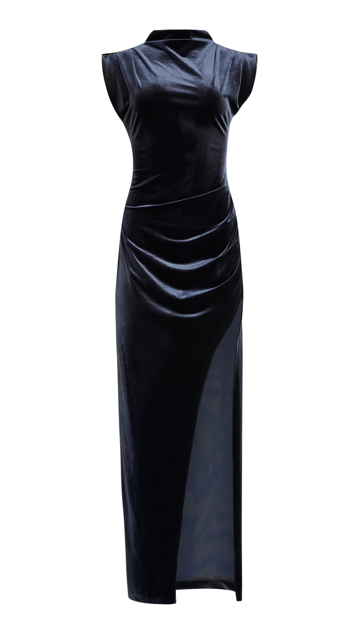 Amanda Uprichard Biella Velvet Gown in Slate