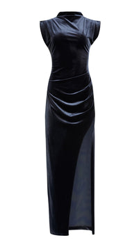 Amanda Uprichard Biella Velvet Gown in Slate