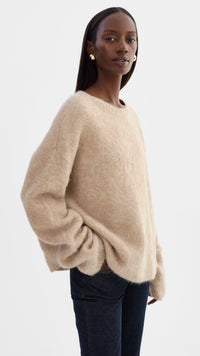 Lamarque Vera Boxy Sweater in Heather Beige
