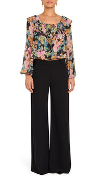 Amanda Uprichard Millie Off the Shoulder Top in Lisboa Floral Print